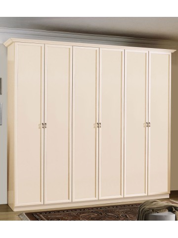 Armadio Ischia 6 Ante Battenti Beige