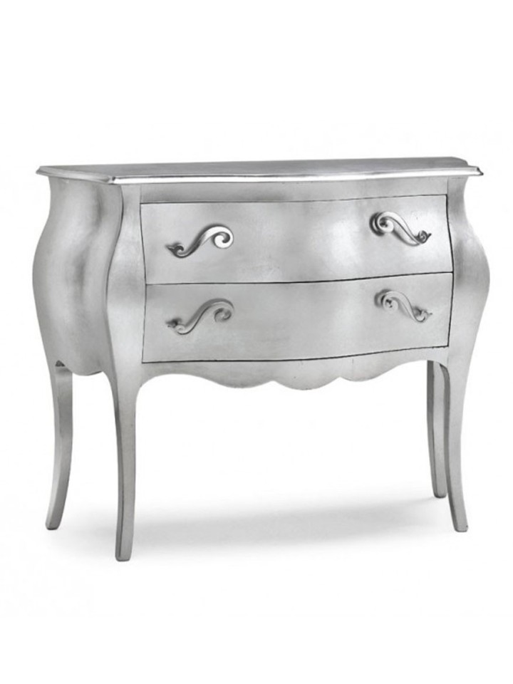 Comò in legno bombato 2 cassetti