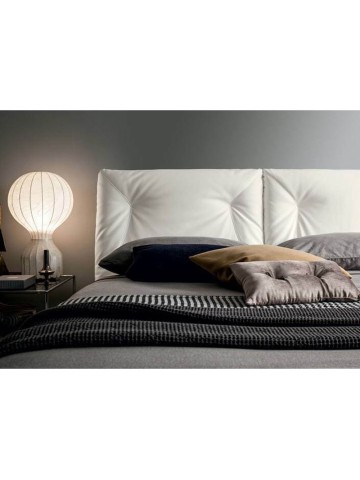 Letto Imbottito Testiera Cucitura Rilievo Edgar Felis