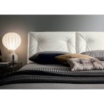 Letto Imbottito Testiera Cucitura Rilievo Edgar Felis