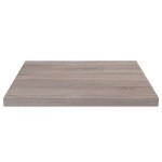 Tavolo da Ristorante Base Quadrata in Ferro Piano Rovere Nodato