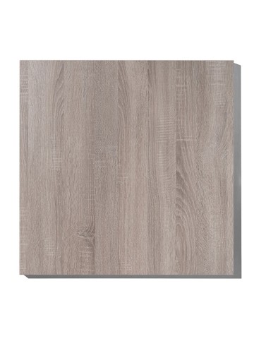 Tavolo da Ristorante Base Quadrata in Ferro Piano Rovere Nodato