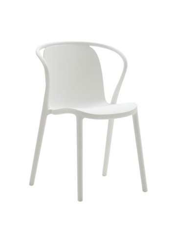 Sedia Moderna in Polipropilene Bianca