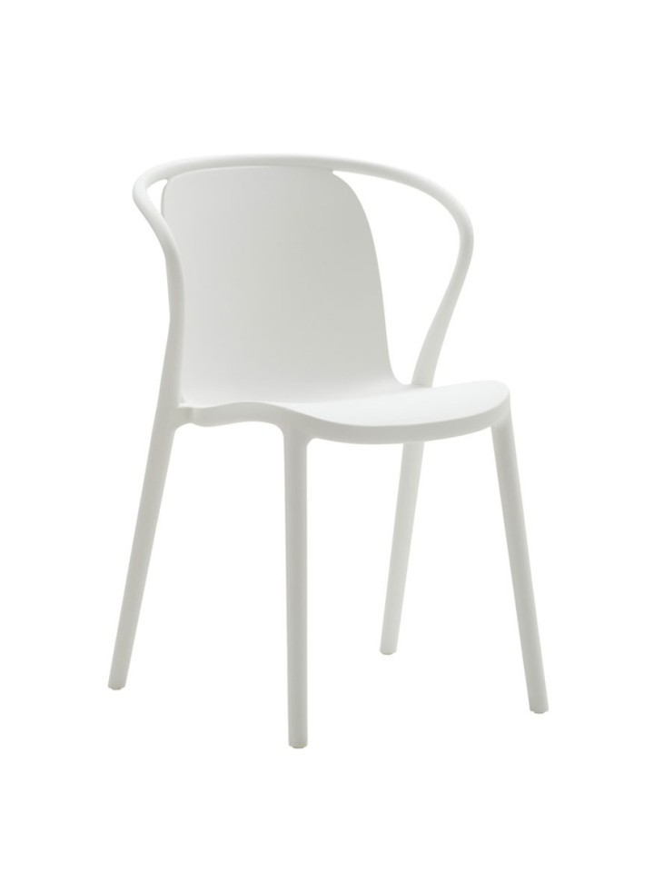 Sedia Moderna in Polipropilene Bianca