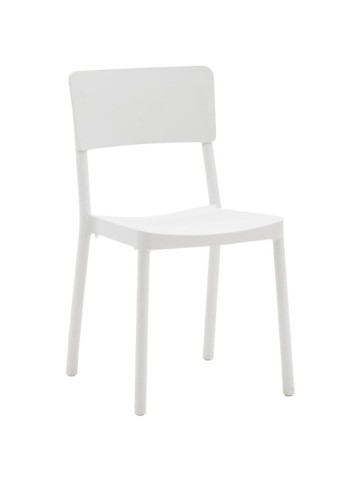 Sedia Moderna in Polipropilene Bianca