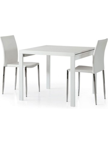 Tavolo quadrato bianco frassinato