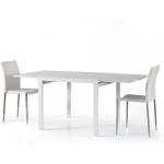 Tavolo da Pranzo Quadrato Bianco Allungabile