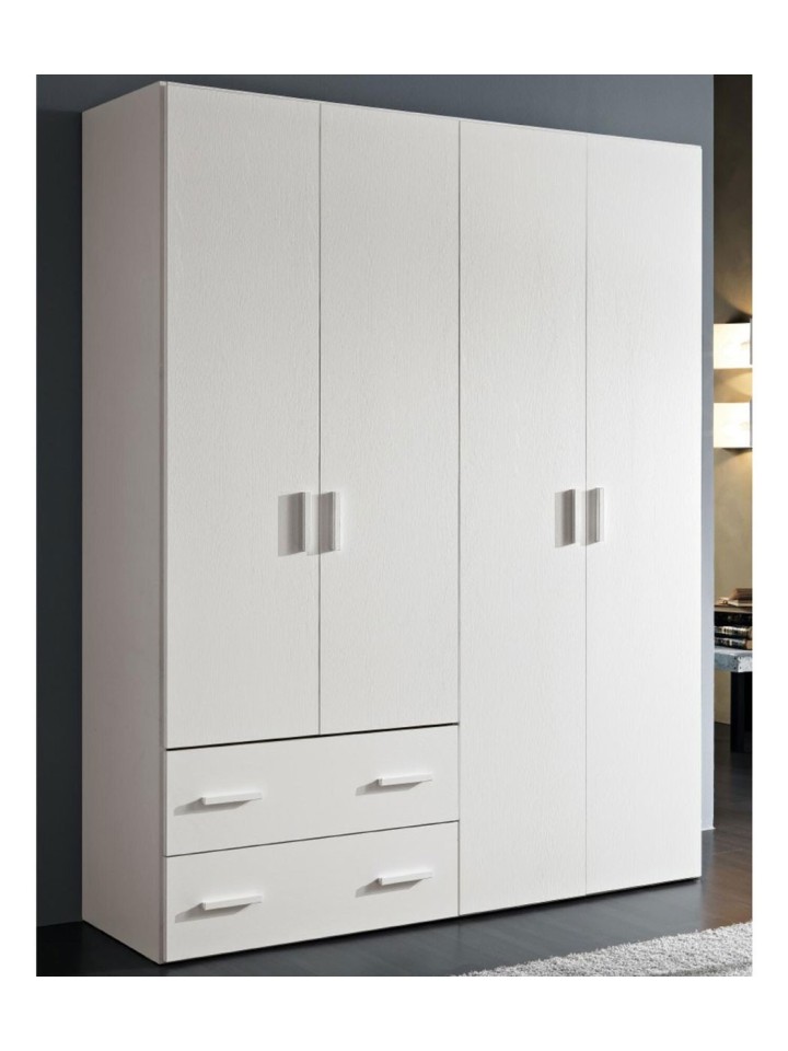 Armadio a 6 (sei) ante a battente Spot frassino bianco