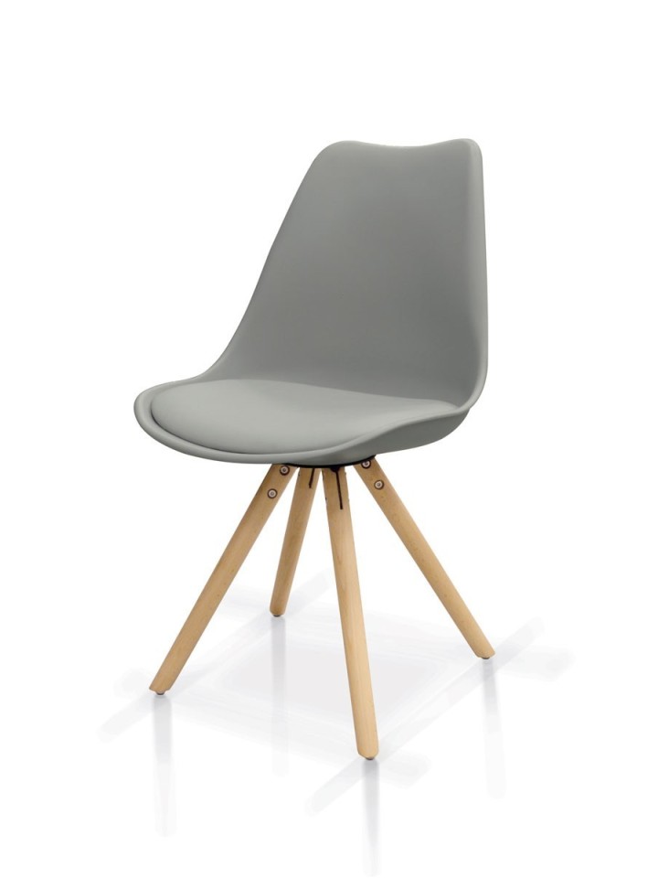 Sedia in polipropilene con seduta imbottita Pyramid