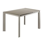 Tavolo allungabile con piano in vetro