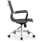 Sedia Nera con schienale alto da ufficio