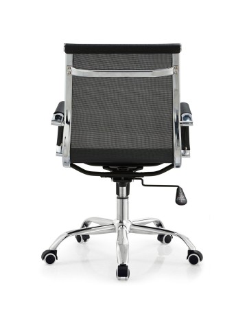 Sedia Nera con schienale alto da ufficio