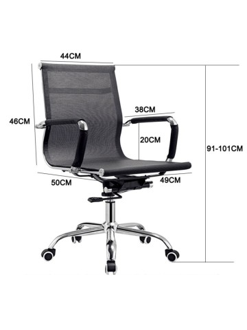 Sedia Nera con schienale alto da ufficio