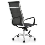 Sedia Nera con schienale alto da ufficio