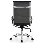 Sedia Nera con schienale alto da ufficio