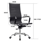 Sedia Nera con schienale alto da ufficio