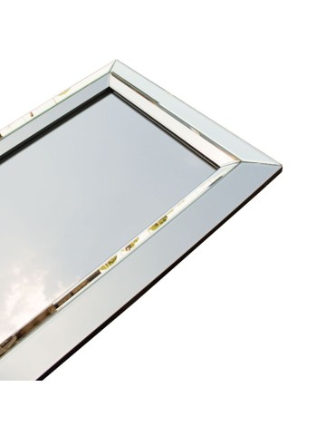 Specchiera con cornice moderna effetto argento