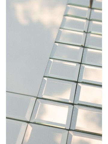 Specchiera con cornice moderna effetto argento