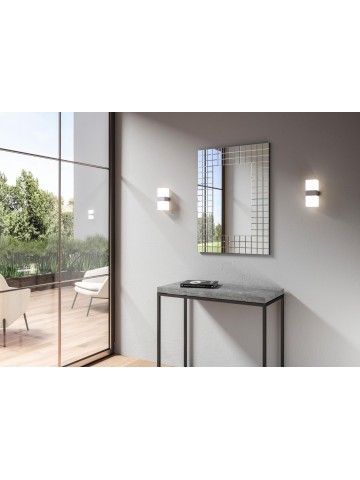 Specchiera con cornice moderna effetto argento