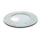 Specchiera con cornice moderna effetto argento