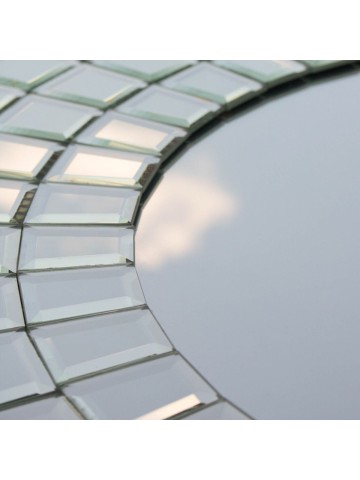 Specchiera con cornice moderna effetto argento