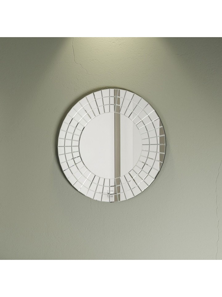 Specchiera con cornice moderna effetto argento