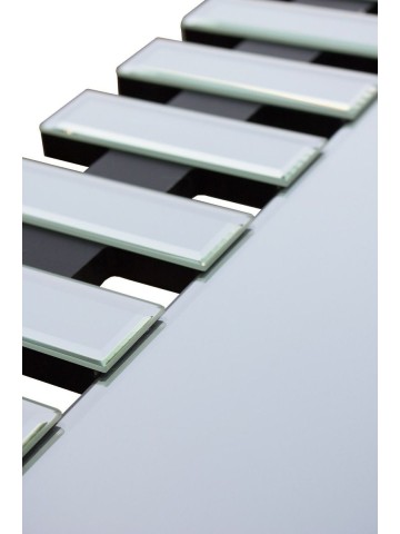 Specchiera con cornice moderna effetto argento