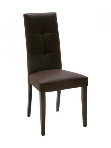 Sedia Moderna Imbottita in Ecopelle Effetto Capitonné