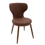 Sedia in Ecopelle Traforata a Rombi