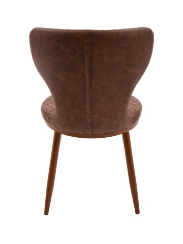 Sedia ecopelle beige trapuntata