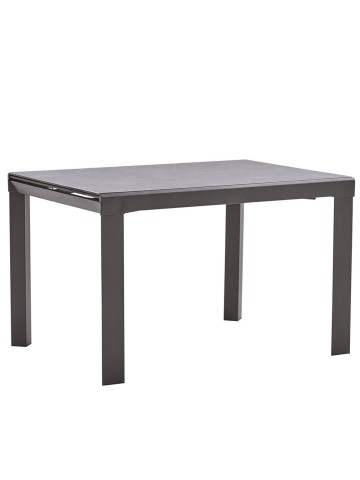 Tavolo allungabile con piano in vetro