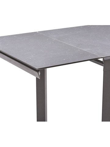 Tavolo allungabile con piano in vetro