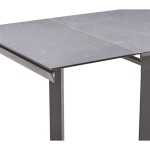 Tavolo rettangolare con piano in vetro allungabile