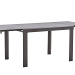 Tavolo allungabile con piano in vetro