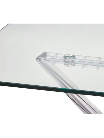 Tavolo allungabile con piano in vetro