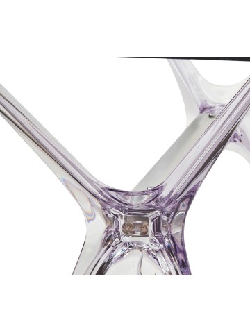 Tavolo Rettangolare con Piano in Vetro Struttura Trasparente