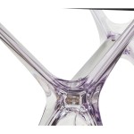 Tavolo Rettangolare con Piano in Vetro Struttura Trasparente