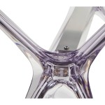 Tavolo rettangolare con piano in vetro allungabile