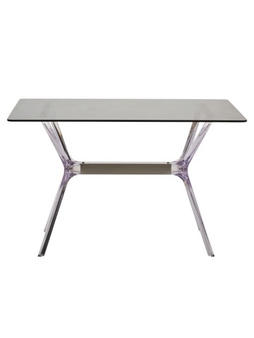 Tavolo allungabile con piano in vetro