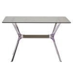 Tavolo allungabile con piano in vetro