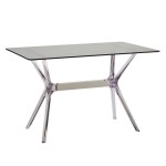 Tavolo allungabile con piano in vetro