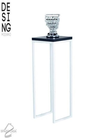 Colonnina Alzatina DM Design Moderno in Ferro con Ripiano in Legno