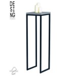 Coloninna / Alzatina in ferro con ripiano in legno