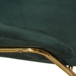 Sedia Imbottita in Velluto Bordeaux Struttura in Metallo Oro