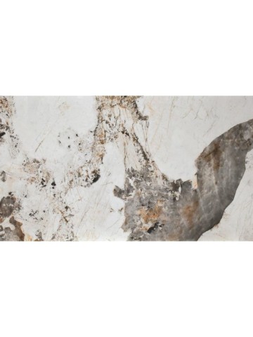 Tavolo Allungabile Piedi in Metallo Incrociati e Piano Effetto Marmo