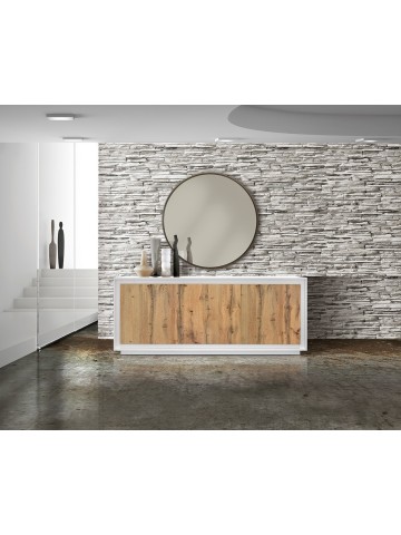 Specchio Fumè con Cordnice in Metallo