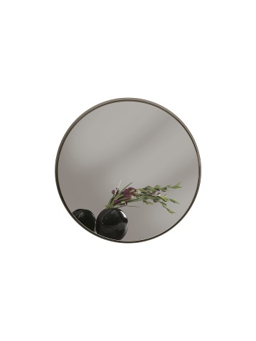 Specchio Fumè con Cordnice in Metallo