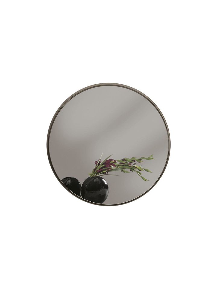 Specchio Fumè con Cordnice in Metallo
