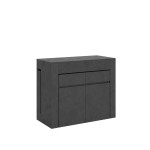 Consolle allungabile Evolve con Panca inferiore e superiore Bianco Frassino