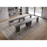 Consolle allungabile Evolve con Panca inferiore e superiore Bianco Frassino